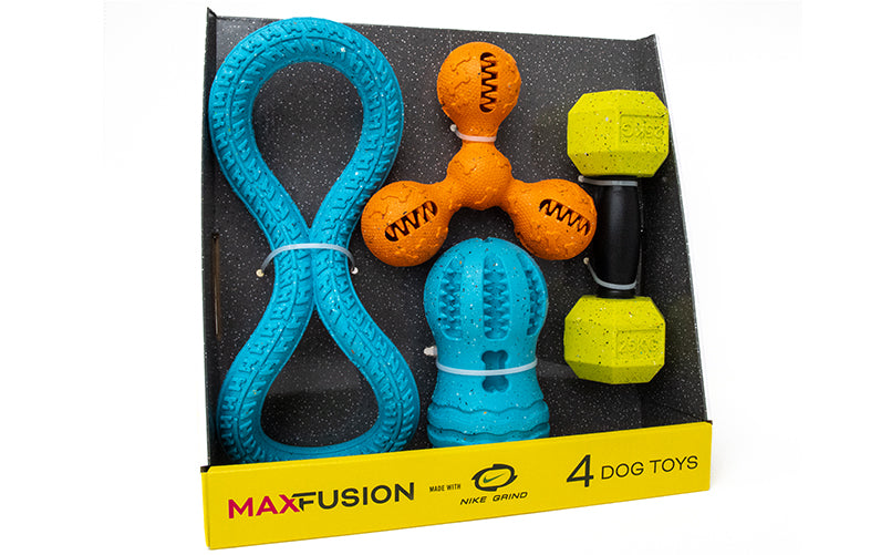 Arlee Home & Pet Max Fusion with Nike Grind Dog Toys, 4-count