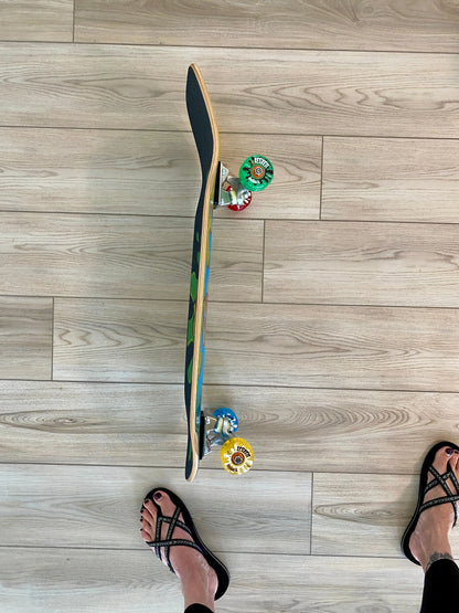 Lester Kasai 10”x30” Limited Edition, HAND PAINTED Complete Skateboard - Get it from Bo