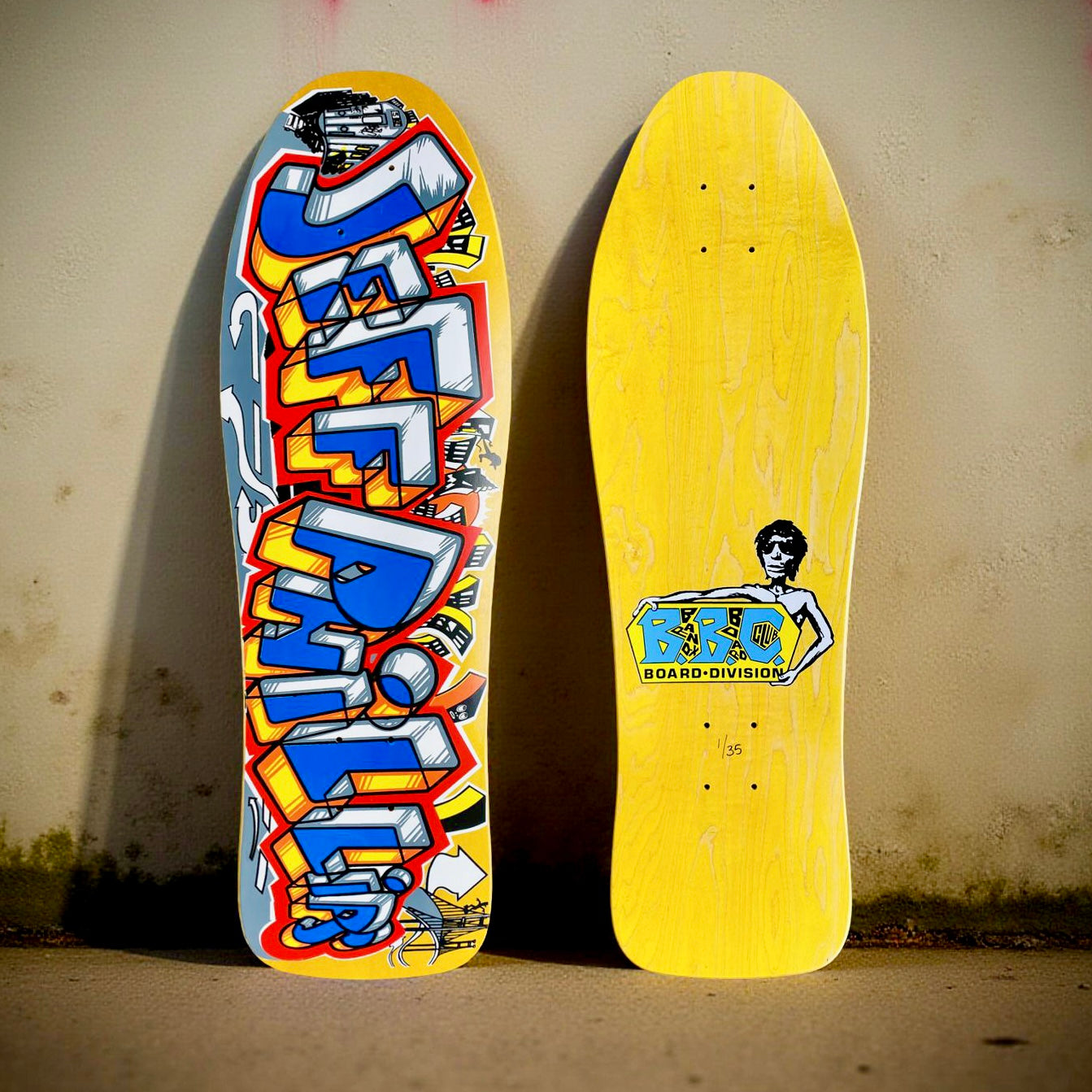Jeff Phillips GRAFFITI Limited Edition, HAND PAINTED BBC Deck (1 of 35) Brand-X Skateboards