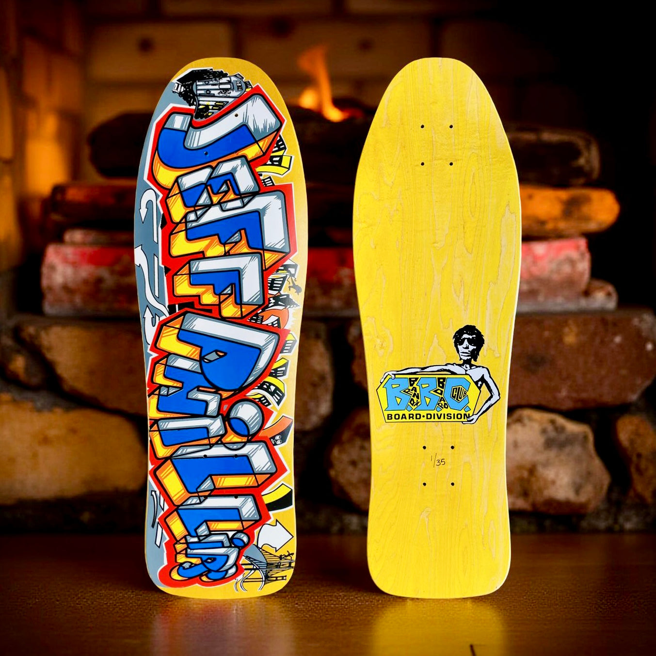 Jeff Phillips GRAFFITI Limited Edition, HAND PAINTED BBC Deck (1 of 35) Brand-X Skateboards