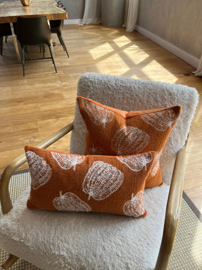 Burnt Orange Pumpkin Lumbar Pillow Busa Designs