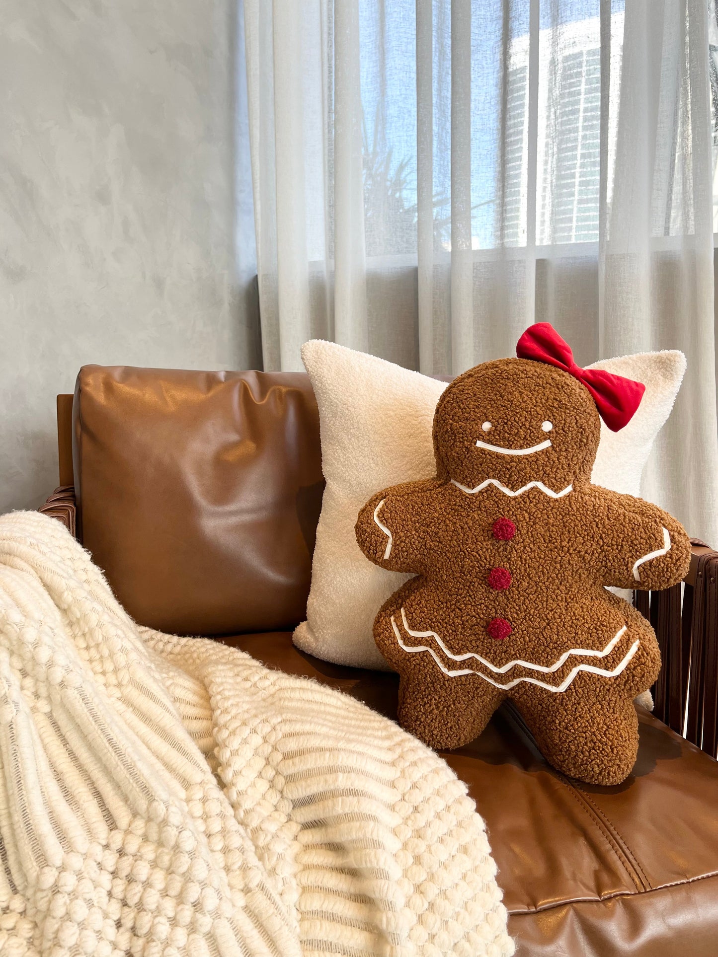 Ms. Gingerbread Shaped Pillow