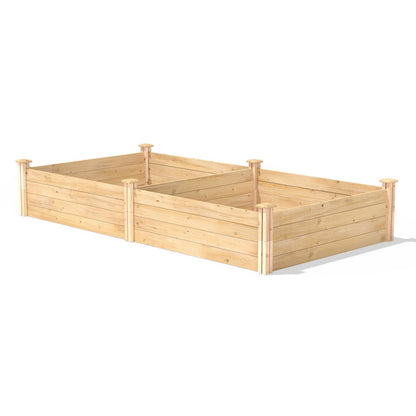 4 ft x 8 ft Cedar Wood Raised Garden Bed - Made in USA FastFurnishings
