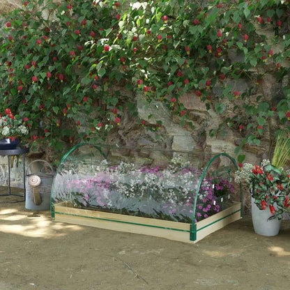 Mini Raised Garden Bed Planter Box Greenhouse Combo with Clear PVC Cover FastFurnishings