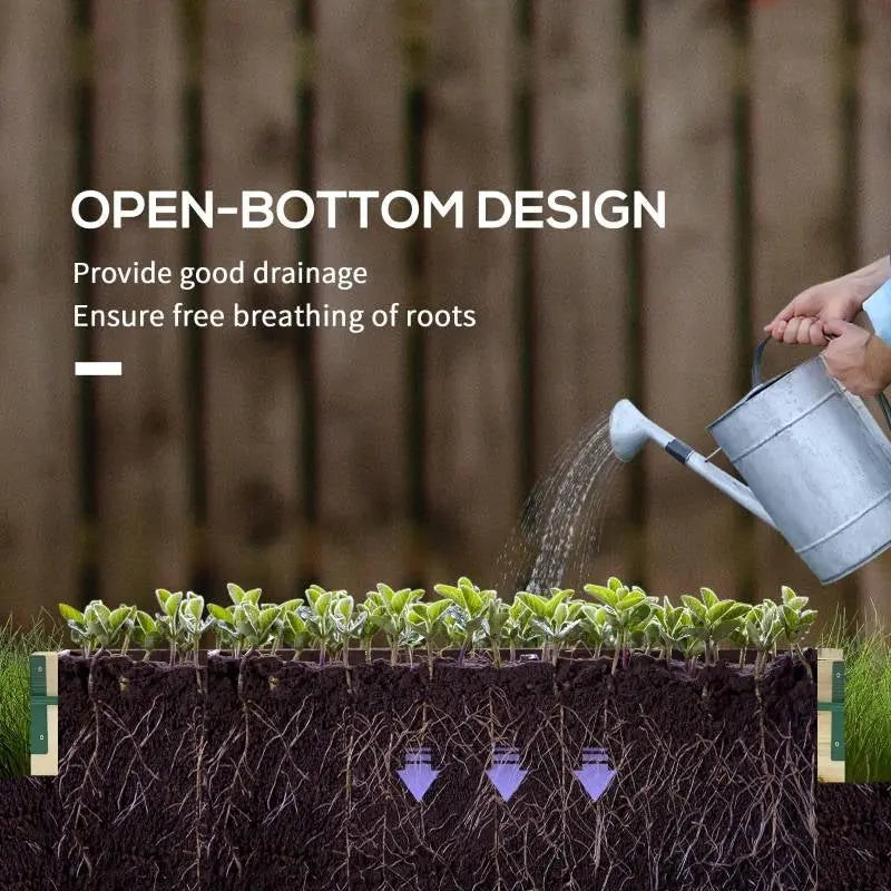 Mini Raised Garden Bed Planter Box Greenhouse Combo with Clear PVC Cover FastFurnishings