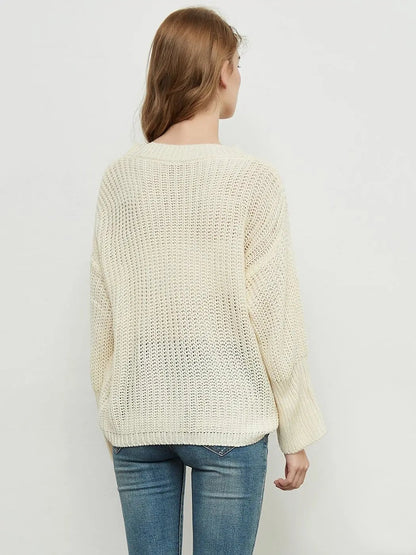 Knitted Turtleneck Sweater With Batwing Sleeves Anna-Kaci Wholesale
