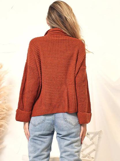 High Neck Chunky Sweater Anna-Kaci Wholesale