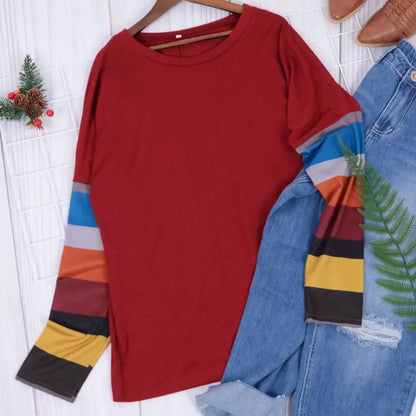 Colorful Striped Long Sleeve Sweater Anna-Kaci Wholesale