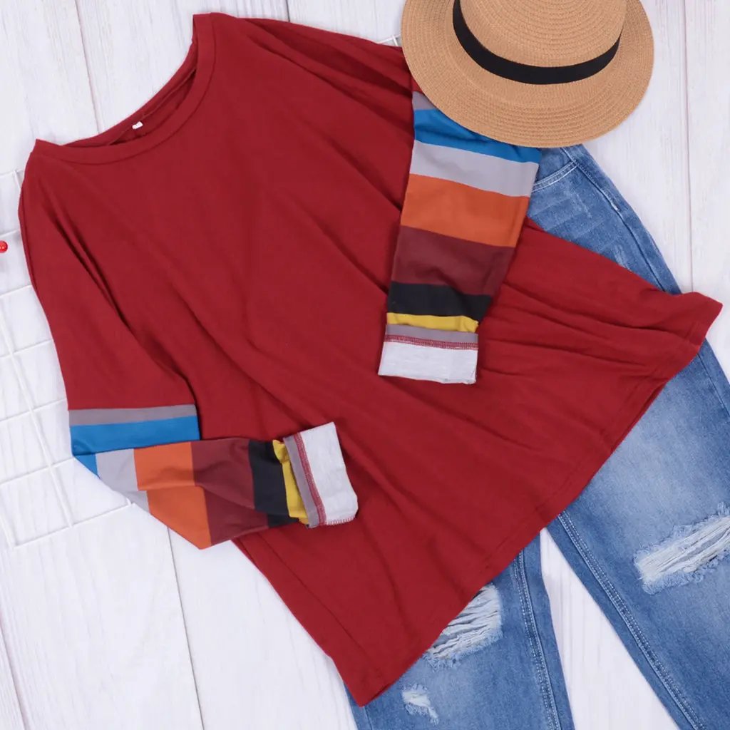 Colorful Striped Long Sleeve Sweater Anna-Kaci Wholesale