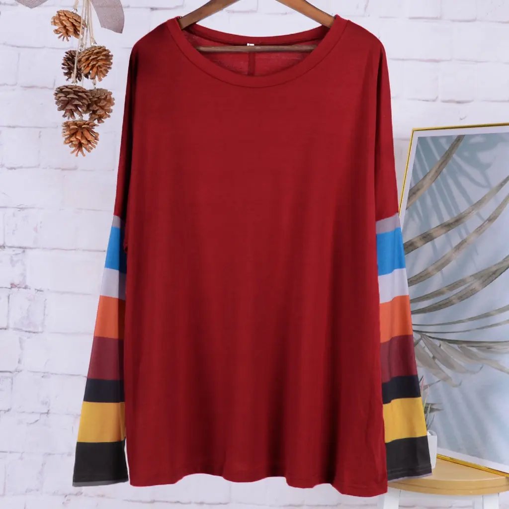 Colorful Striped Long Sleeve Sweater Anna-Kaci Wholesale