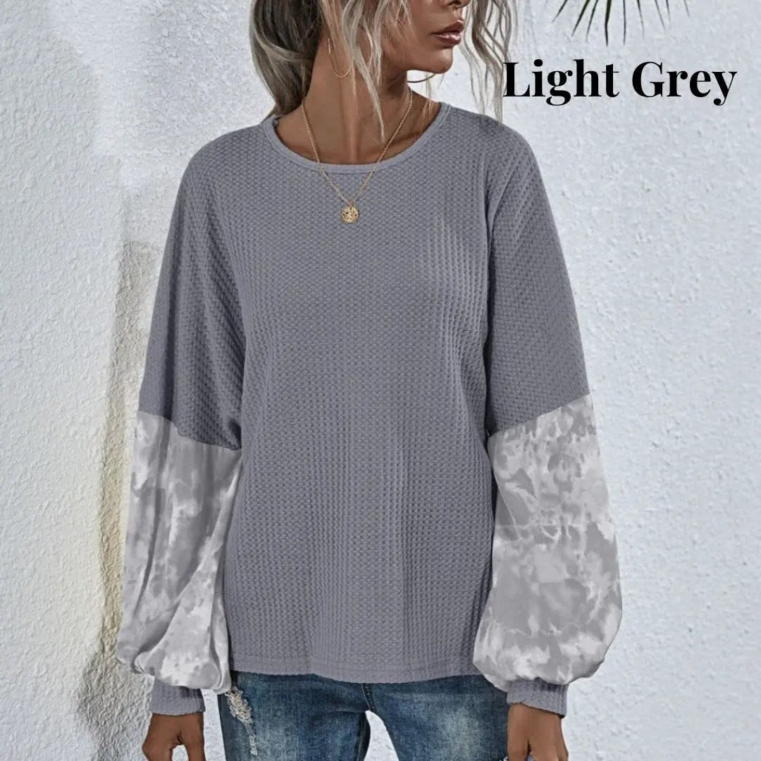 Two Tone Sleeve Knit Sweater Anna-Kaci Wholesale