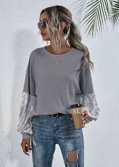 Two Tone Sleeve Knit Sweater Anna-Kaci Wholesale