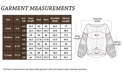 Paisley Printed Puffed Sleeve Pullover Anna-Kaci Wholesale