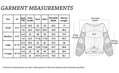 Paisley Printed Puffed Sleeve Pullover Anna-Kaci Wholesale