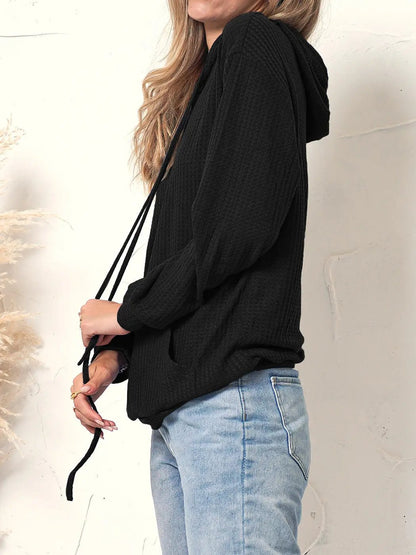 Waffle Knit Oversized Lounge Hoodie Anna-Kaci Wholesale