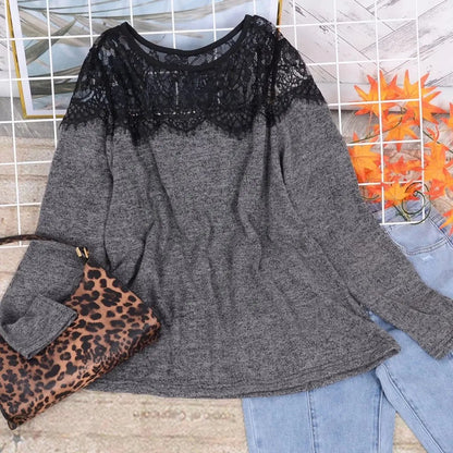 Lace Shoulder Summer Pullover Anna-Kaci Wholesale