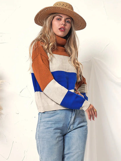 Color Blocked Cozy Sweater Anna-Kaci Wholesale