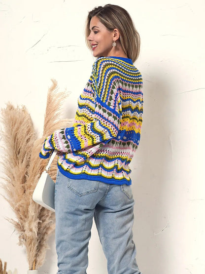 Cut Out Knitted Boho Sweater Anna-Kaci Wholesale