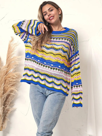 Cut Out Knitted Boho Sweater Anna-Kaci Wholesale