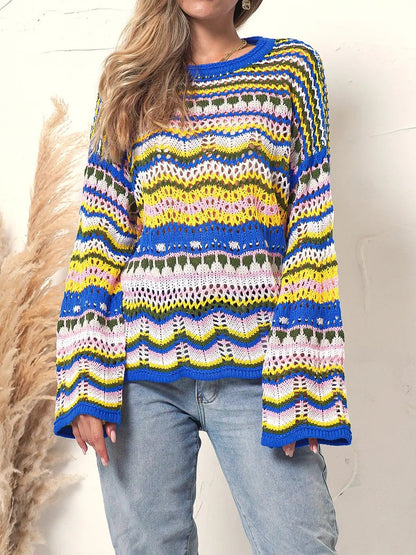 Cut Out Knitted Boho Sweater Anna-Kaci Wholesale