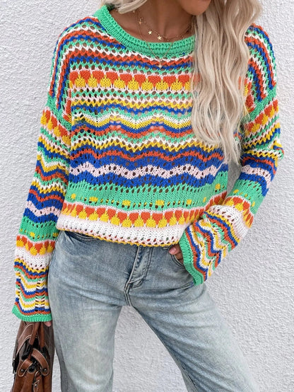Cut Out Knitted Boho Sweater Anna-Kaci Wholesale