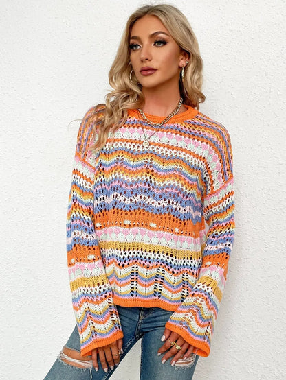 Cut Out Knitted Boho Sweater Anna-Kaci Wholesale