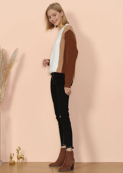 Color Block Knit Sweater Anna-Kaci Wholesale