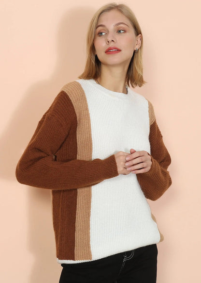Color Block Knit Sweater Anna-Kaci Wholesale