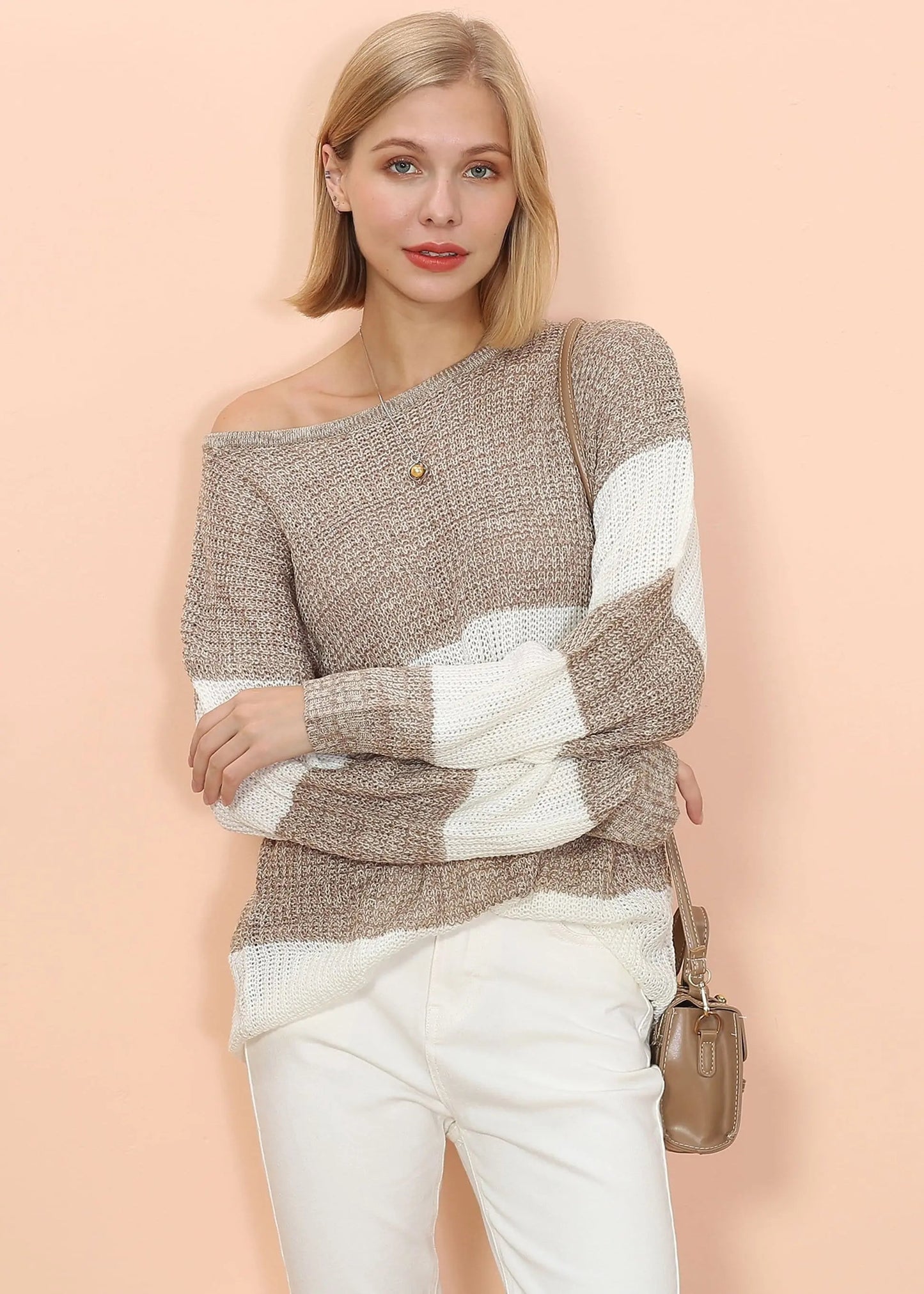 Color Block Striped Long Sweater Anna-Kaci Wholesale