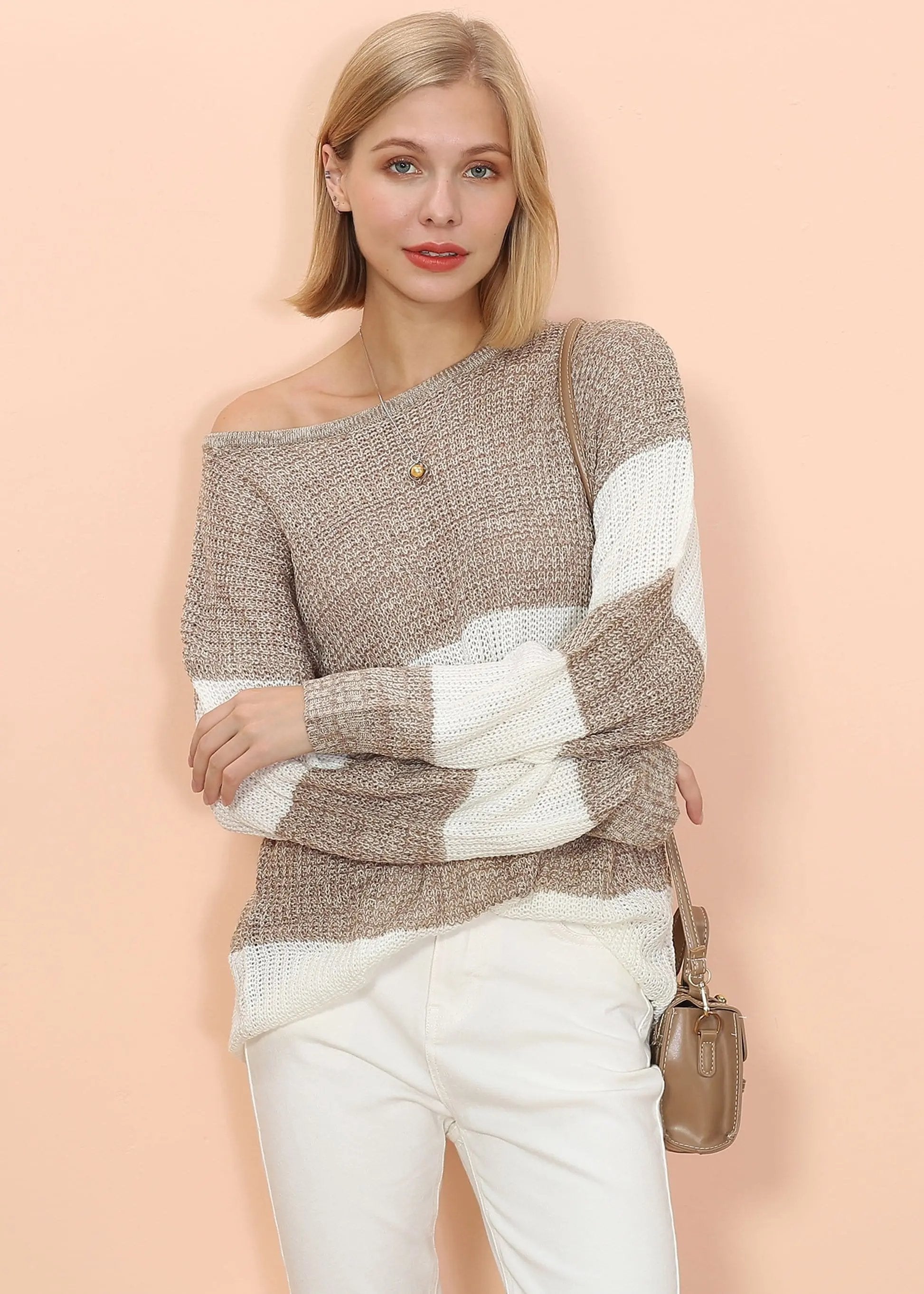 Color Block Striped Long Sweater Anna-Kaci Wholesale