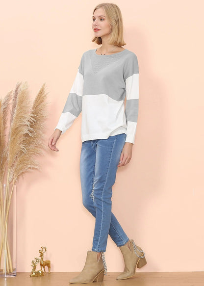 Color Block Net Detail Sweater Anna-Kaci Wholesale