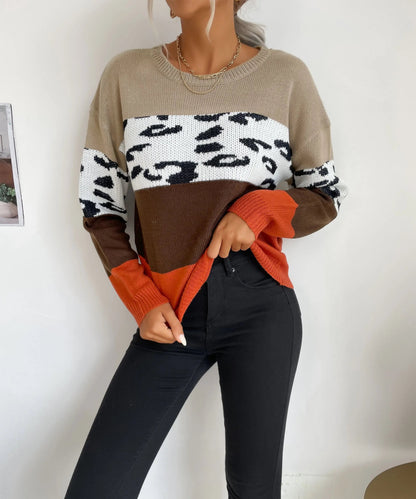 Color Block Fall Sweater Anna-Kaci Wholesale