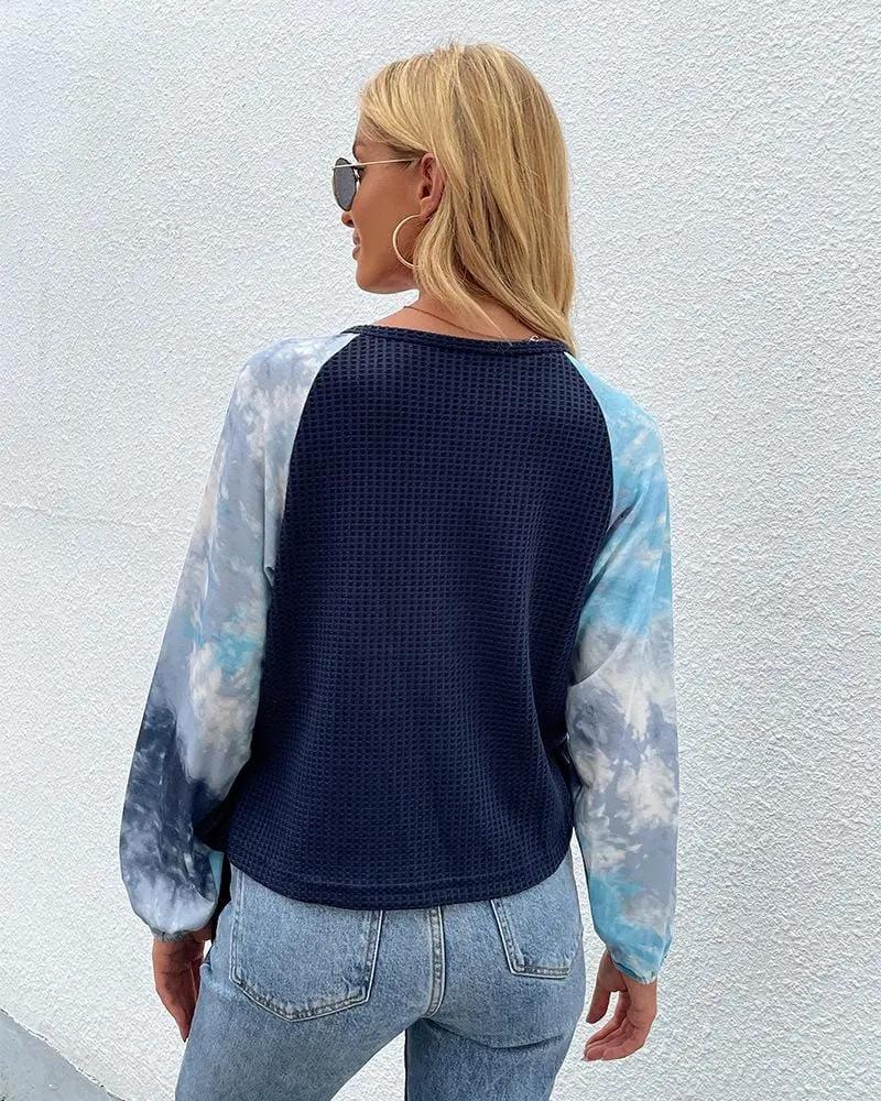 Two Tone Surplice Knit Sweater Anna-Kaci Wholesale