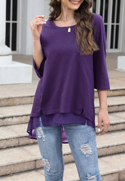 Round Neck Loose Fit Sweater Anna-Kaci Wholesale