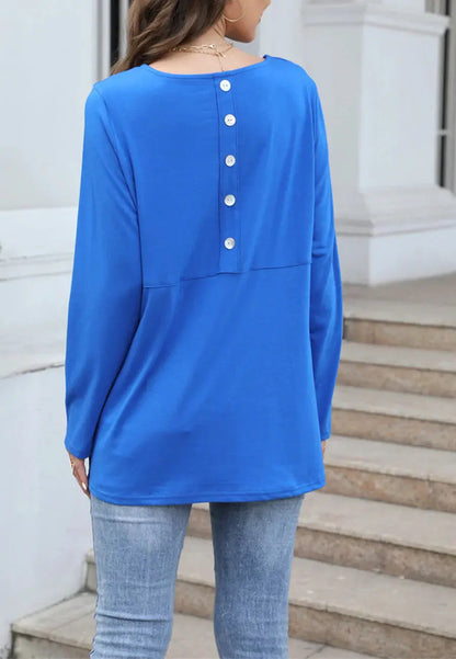 Button Down Back Sweater Anna-Kaci Wholesale