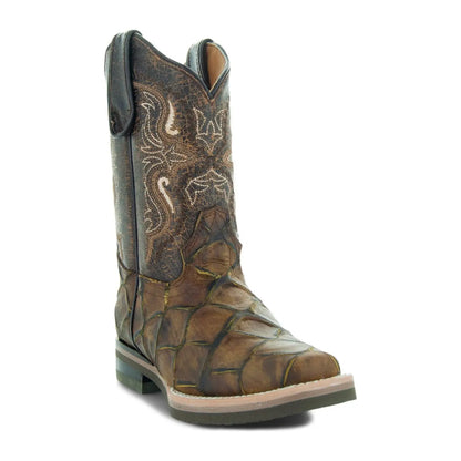 Soto Boots Kids Pirarucu Print Cowboy Boots K4008 Soto Boots