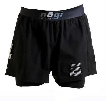 KIDS Ghost Premium Lined Grappling Shorts - Obsidian Black NoGi Industries