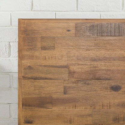 Rustic FarmHome Low Profile Pine Slatted Platform Bed in King FastFurnishings