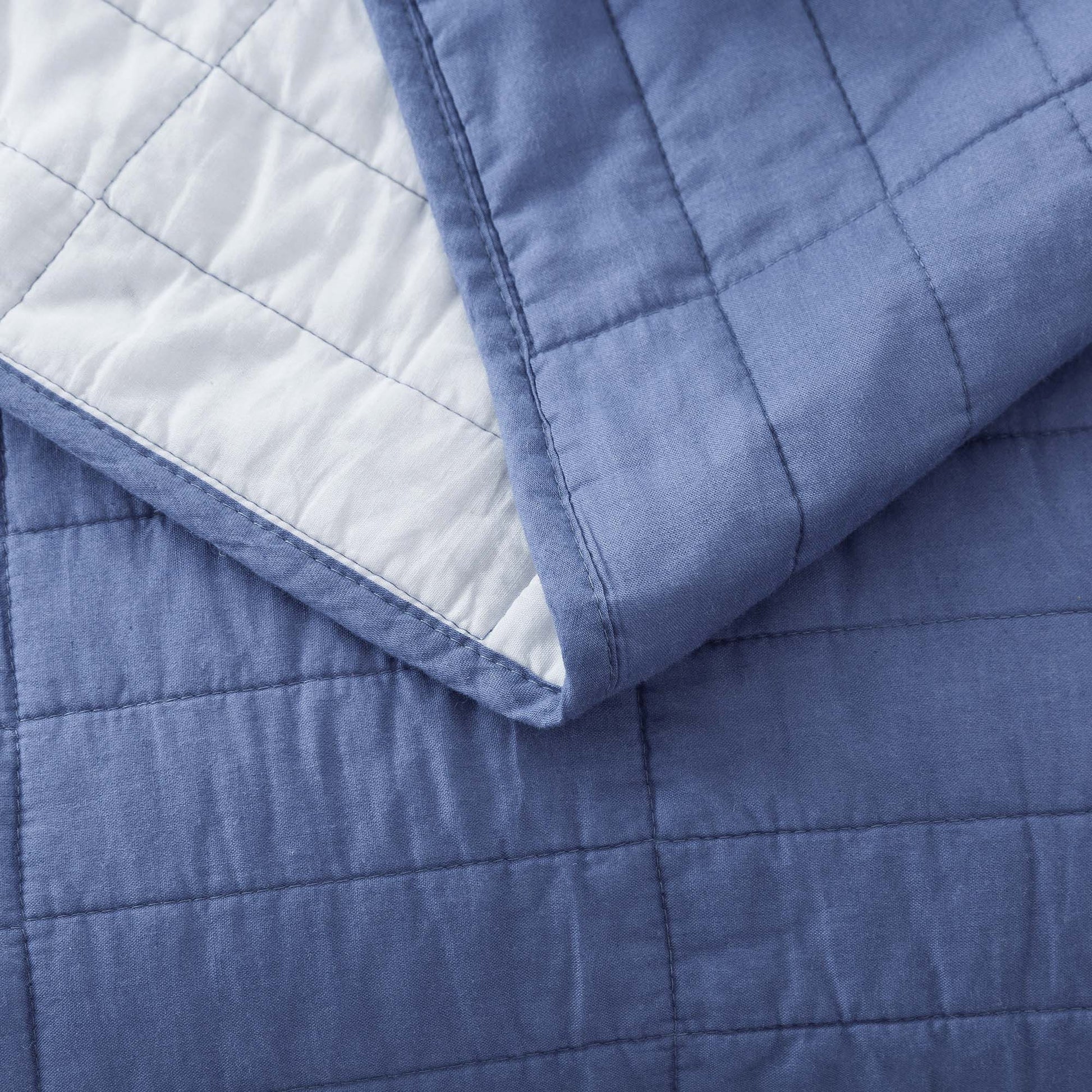 Kasentex Ultra Soft Cotton Oversized Bedspread Set, Blue or Red, Room Decor, Graduation Gifts Kasentex