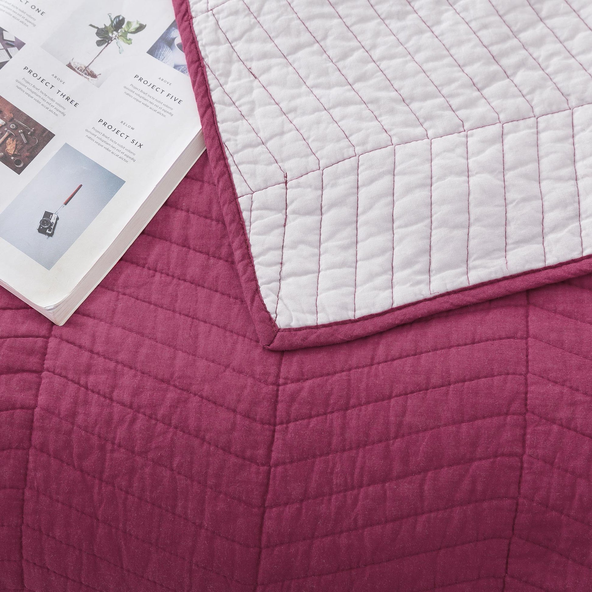 Kasentex Ultra Soft Cotton Oversized Bedspread Set, Blue or Red, Room Decor, Graduation Gifts Kasentex