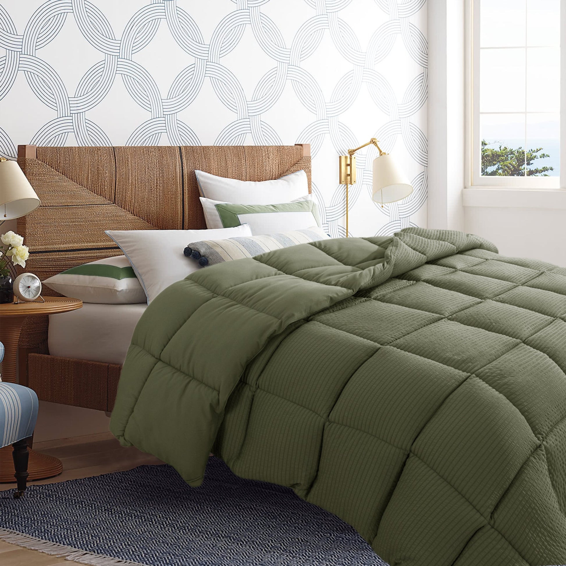 Kasentex Ultra Soft All Season Down Alternative Reversible Comforter, Twin, Queen, King, Room Decor, Graduation Gifts Kasentex