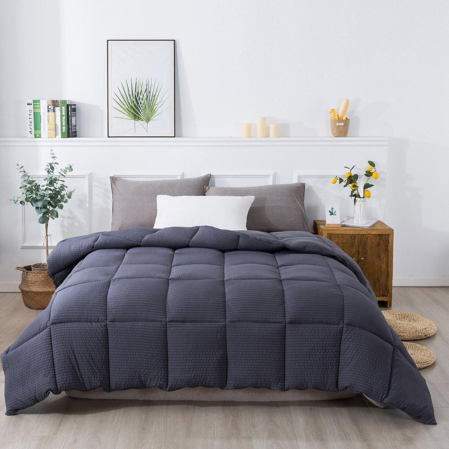 Kasentex Ultra Soft All Season Down Alternative Reversible Comforter, Twin, Queen, King, Room Decor, Graduation Gifts Kasentex