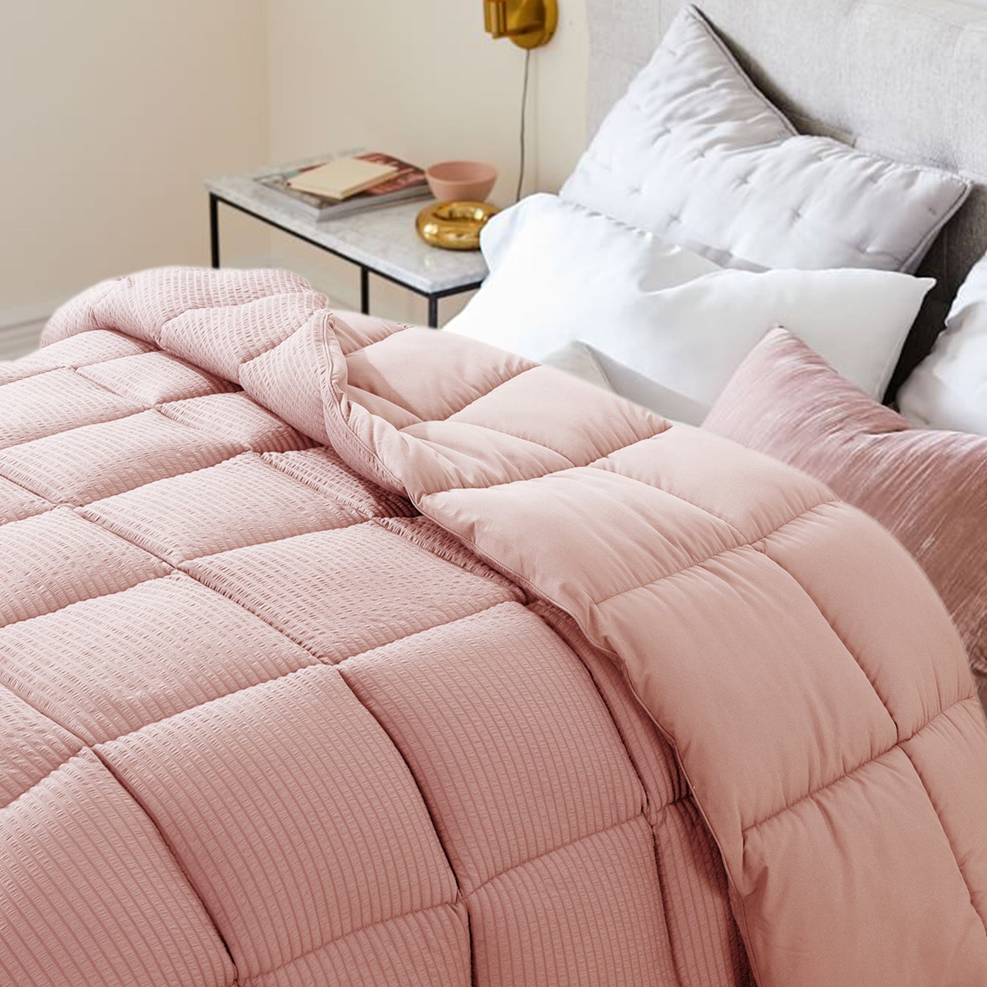 Kasentex Ultra Soft All Season Down Alternative Reversible Comforter, Twin, Queen, King, Room Decor, Graduation Gifts Kasentex