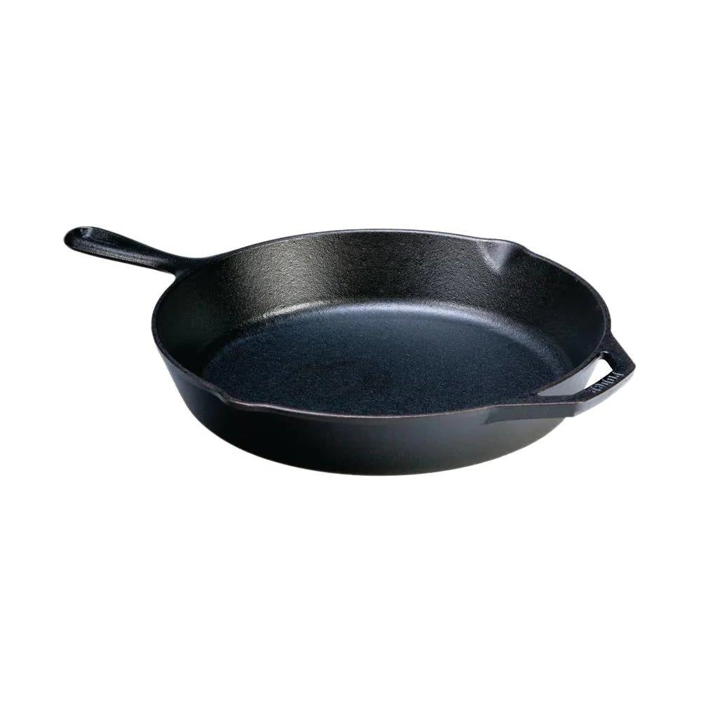 12-inch Cast Iron Skillet Frying Pan with Pour Spout - Made in the USA FastFurnishings