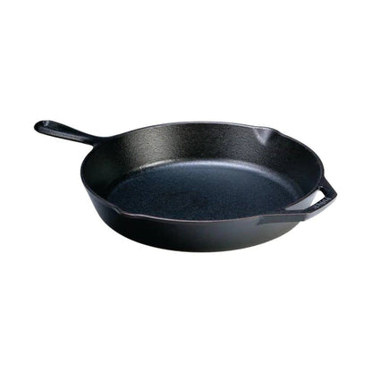 12-inch Cast Iron Skillet Frying Pan with Pour Spout - Made in the USA FastFurnishings