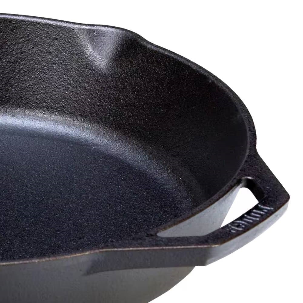 12-inch Cast Iron Skillet Frying Pan with Pour Spout - Made in the USA FastFurnishings