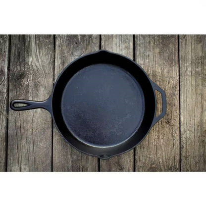 12-inch Cast Iron Skillet Frying Pan with Pour Spout - Made in the USA FastFurnishings