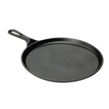 10.5 inch Round Pre-Seasoned Cast Iron Skillet Griddle Frying Pan Made in USA FastFurnishings