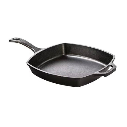 10.5-inch Square Cast Iron Skillet Frying Pan - Made in USA FastFurnishings