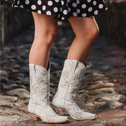 White Rhinestone Cowgirl Boots (Wedding Cowgirl Boots) - Get it from Bo